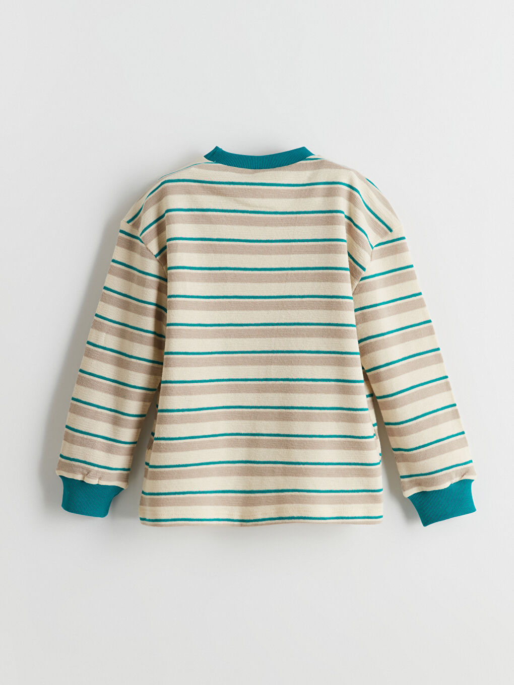 Bej Bisiklet Yaka Baskılı Erkek Çocuk Tişört-2