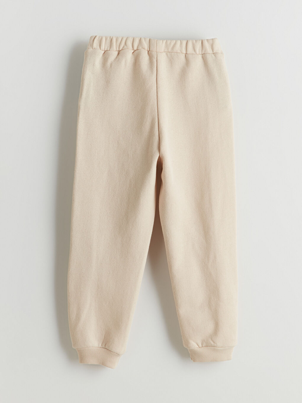 Bej Beli Lastikli Kız Çocuk Jogger Eşofman Alt-2