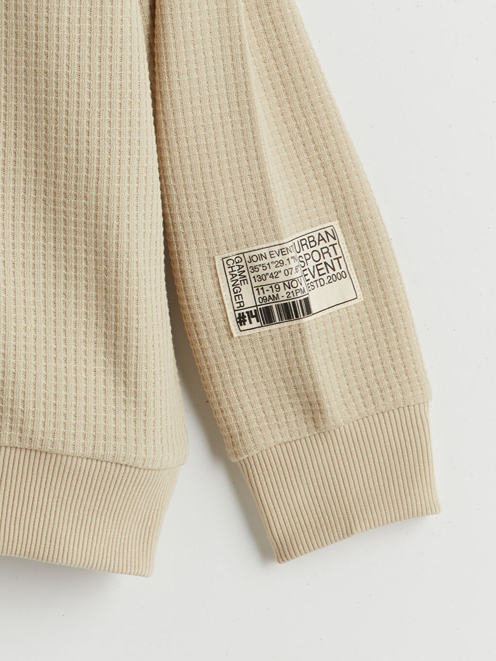 Crew Neck Textured Boys' Sweatshirt -S5LQ14Z4-YL8