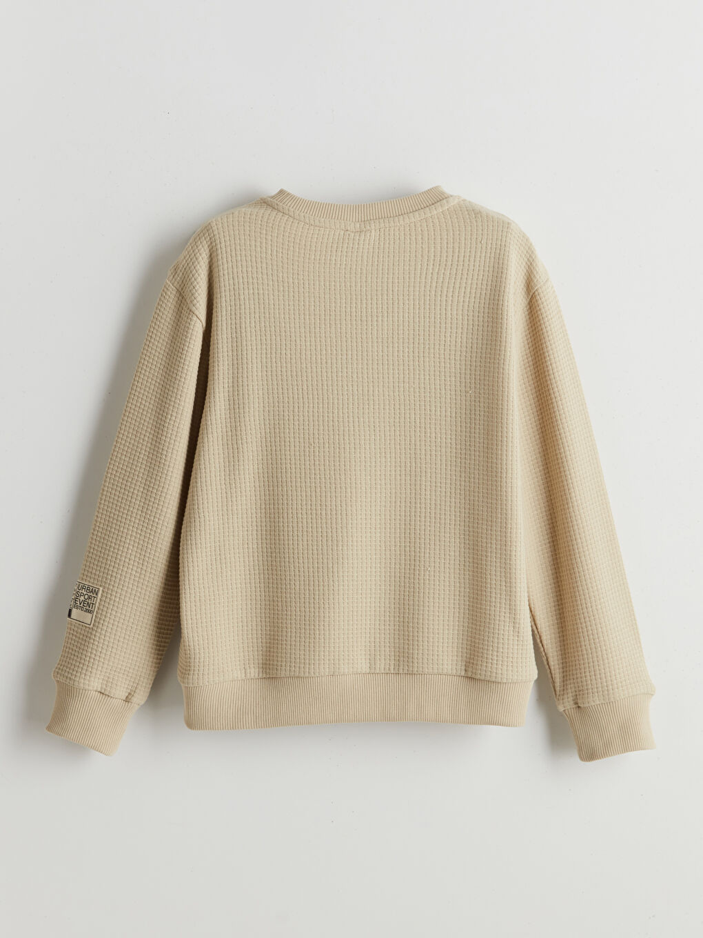 Crew Neck Textured Boys' Sweatshirt -S5LQ14Z4-YL8