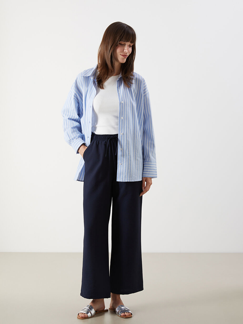 Elasticated Waist Women's Trousers -S5LQ20Z8-CS0