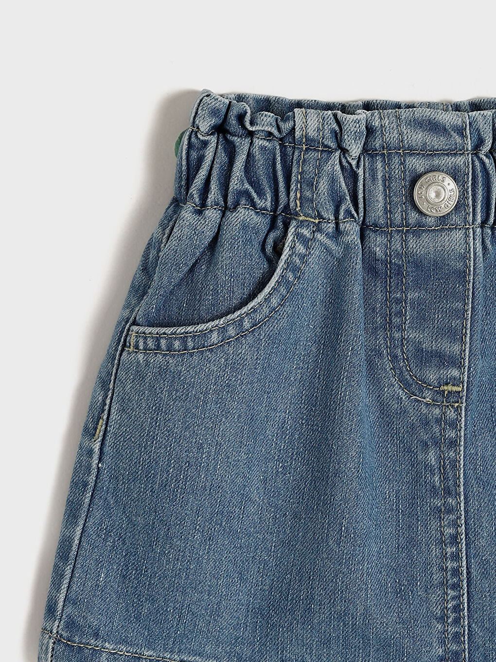 Basic Girl Jean Skirt-3