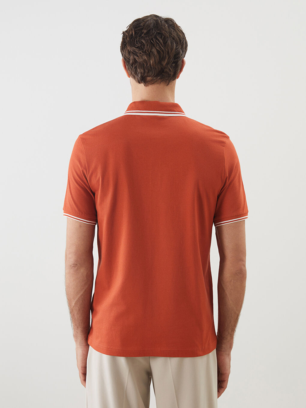 Polo Neck Short Sleeve Pique Men's T-Shirt -S5LQ62Z8-GMC