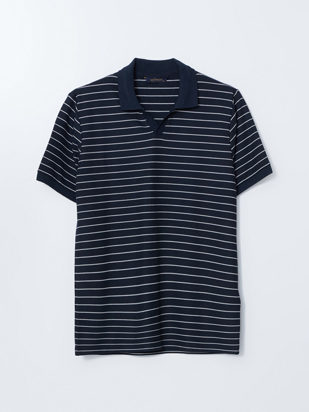 Polo Neck Short Sleeve Striped Men's T-Shirt -S5LQ64Z8-RFH