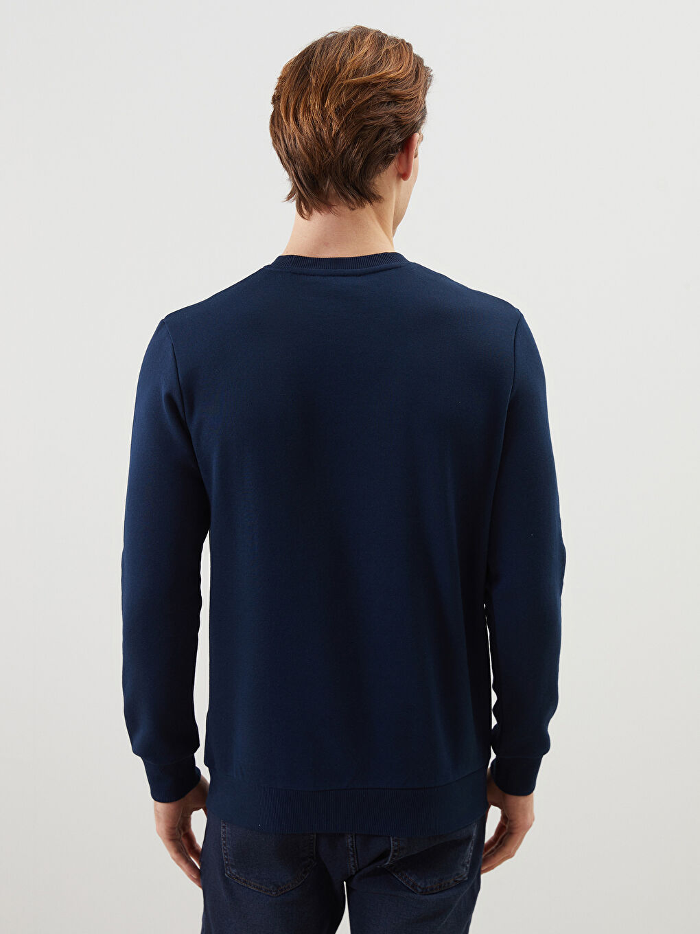 Crew Neck Printed Men's Thick Sweatshirt-7