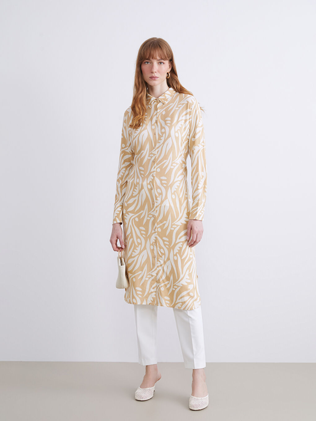 Patterned Women's Shirt Tunic-1