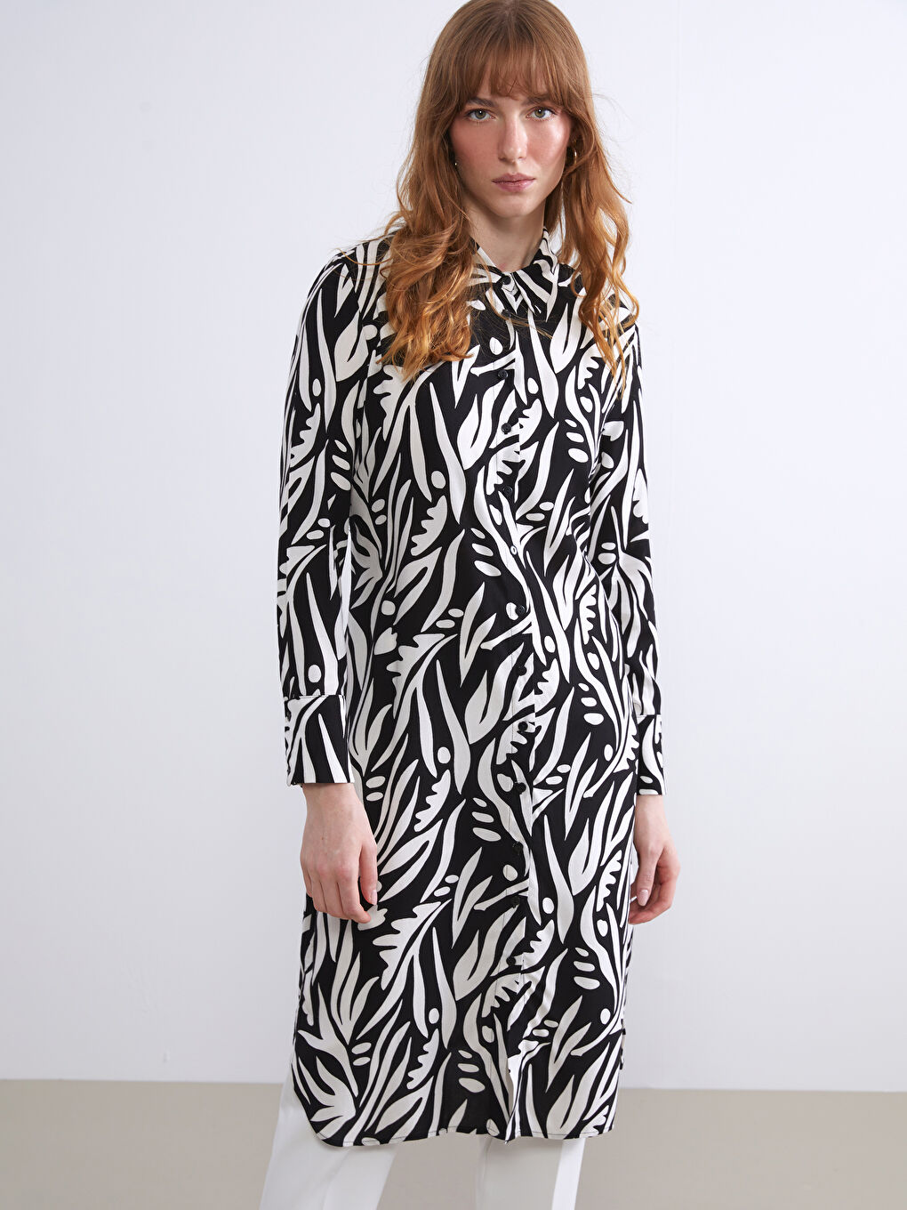 Patterned Women's Shirt Tunic