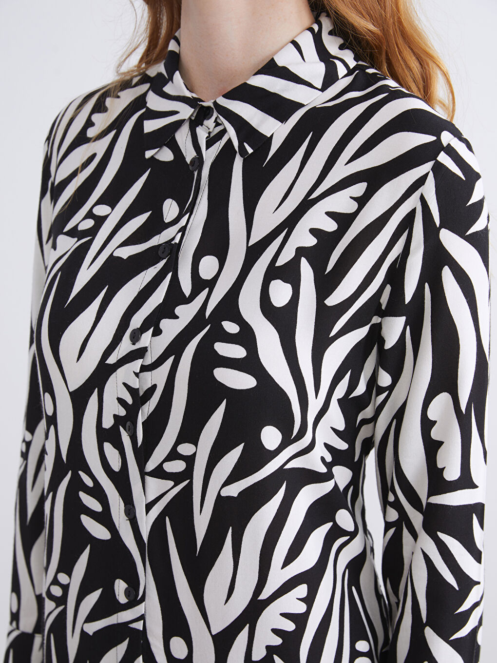 Patterned Women's Shirt Tunic-5