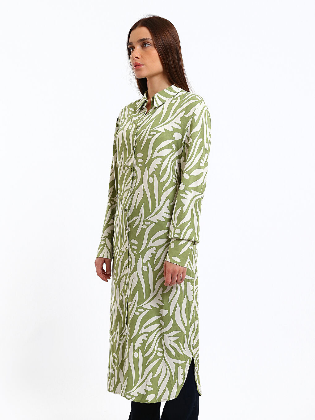 Patterned Women's Shirt Tunic-3