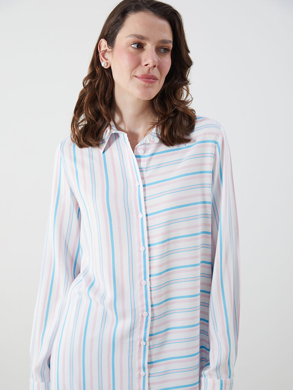 Striped Women's Shirt Tunic-1