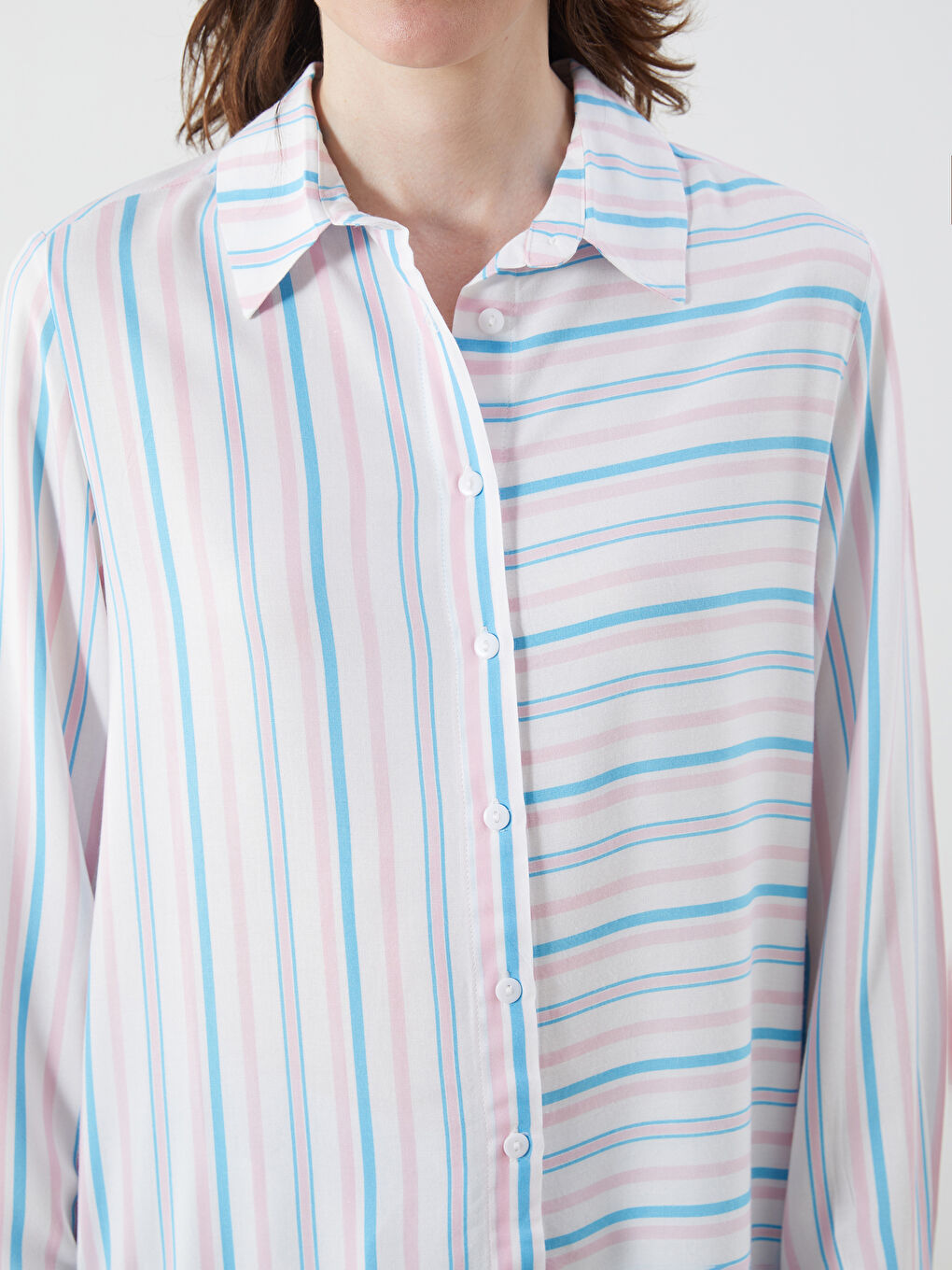 Striped Women's Shirt Tunic-2