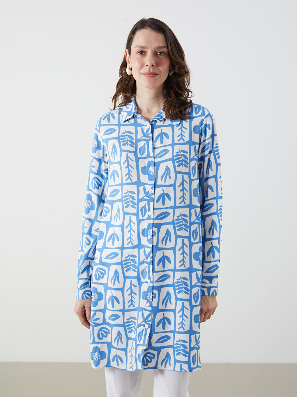 Patterned Women's Shirt Tunic