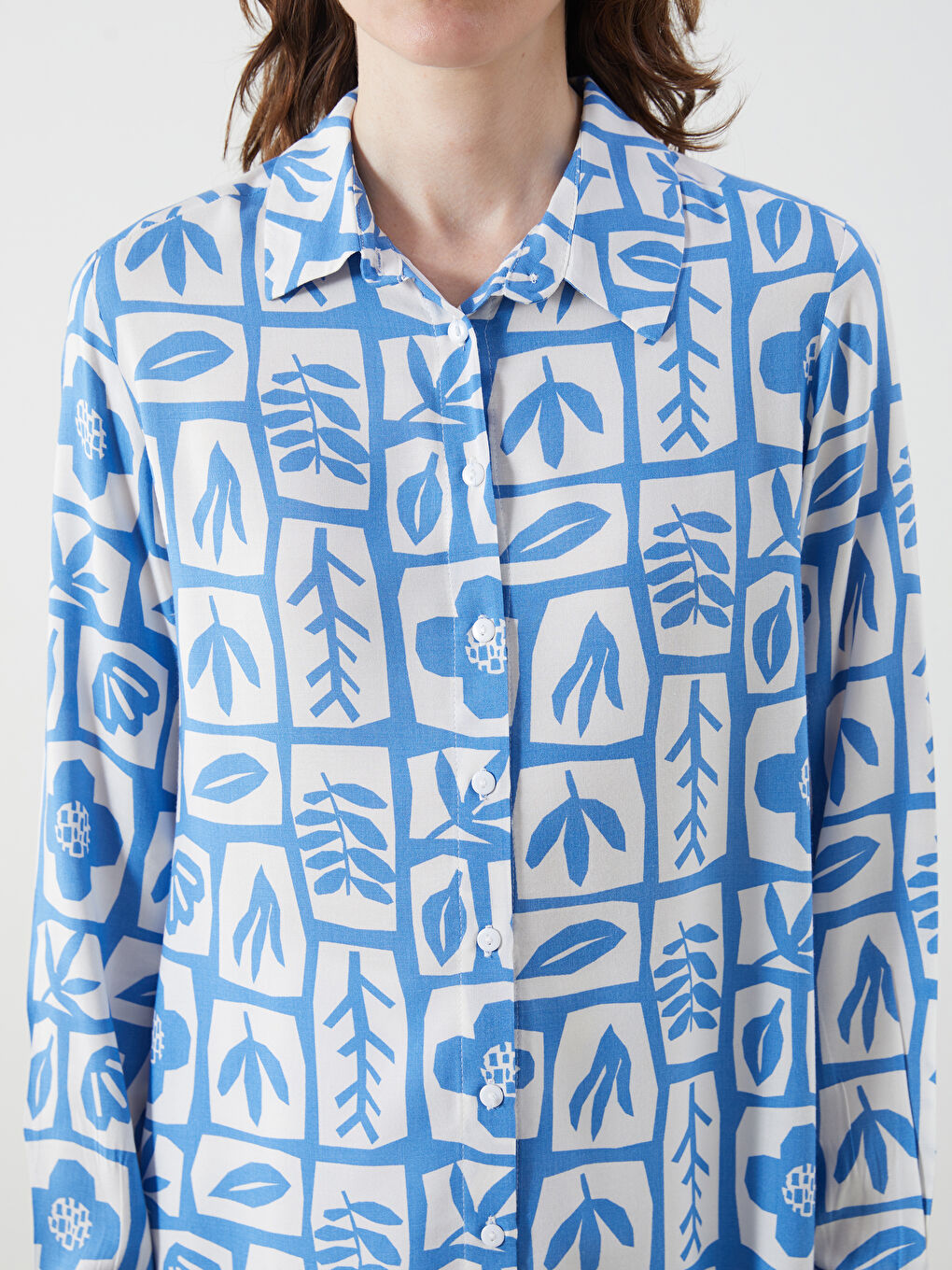 Patterned Women's Shirt Tunic-2