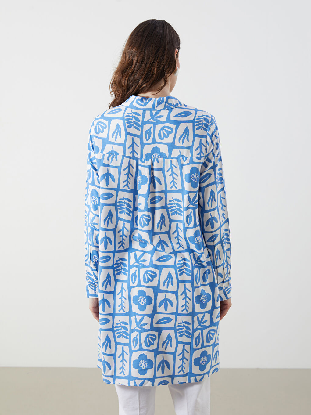 Patterned Women's Shirt Tunic-3