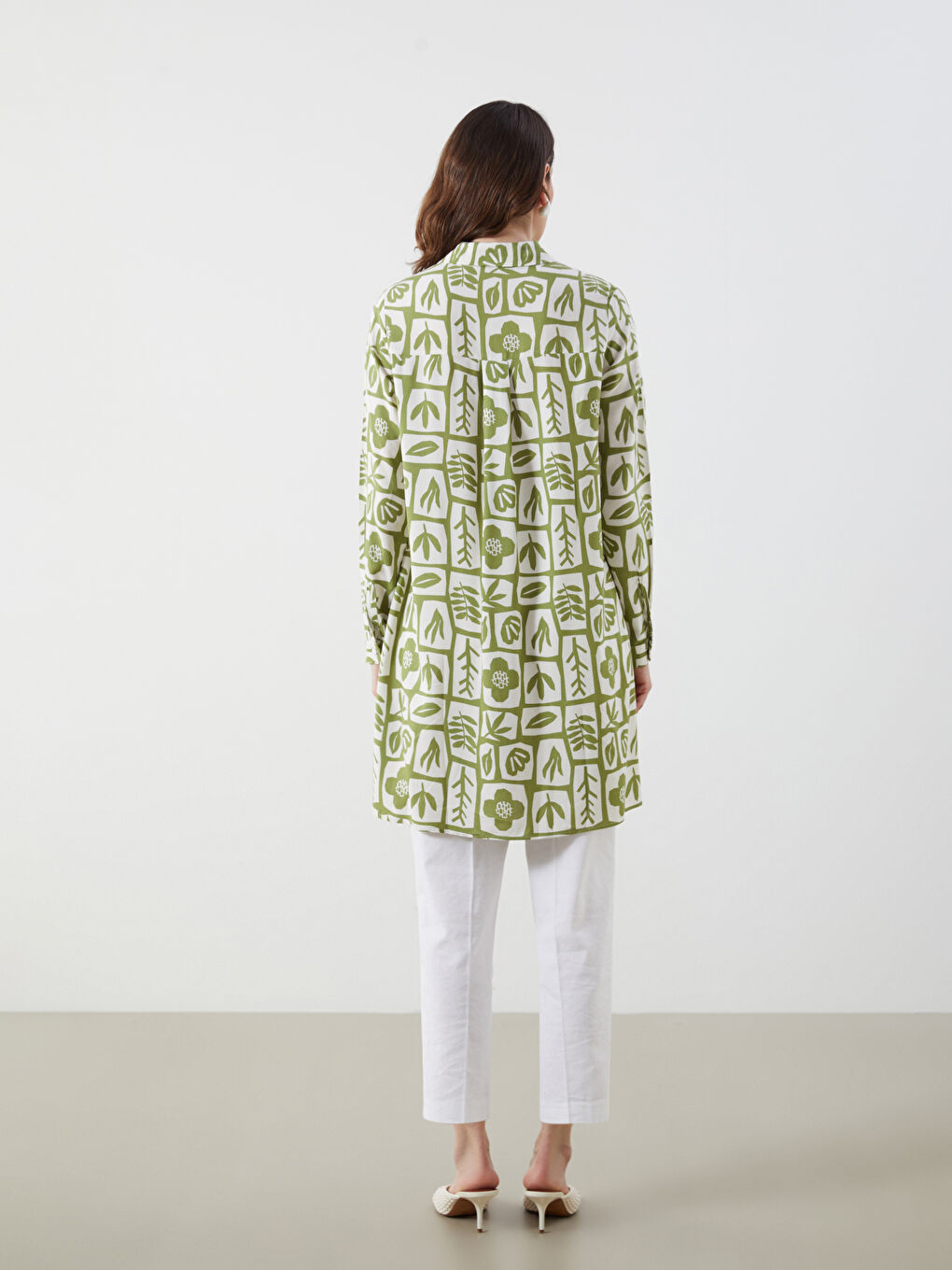 Patterned Women's Shirt Tunic-3