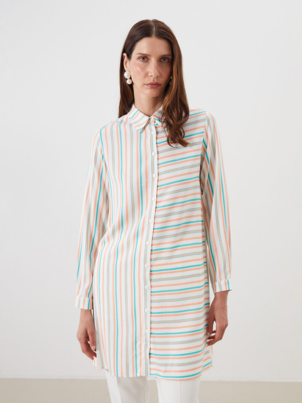 Striped Women's Shirt Tunic
