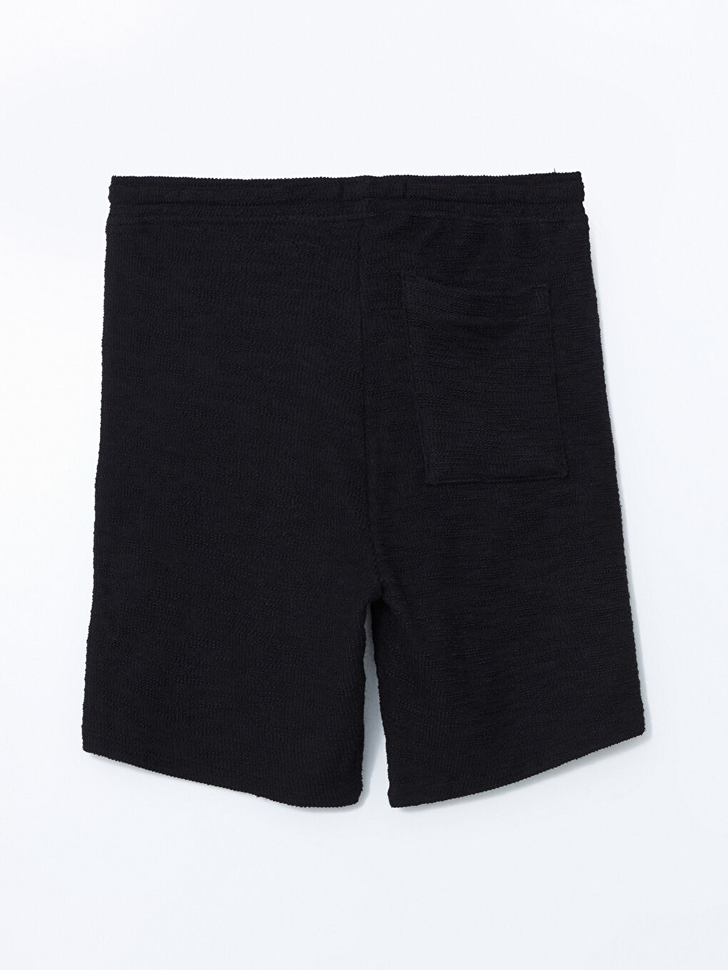 Siyah Standart Kalıp Erkek Bermuda Şort-5