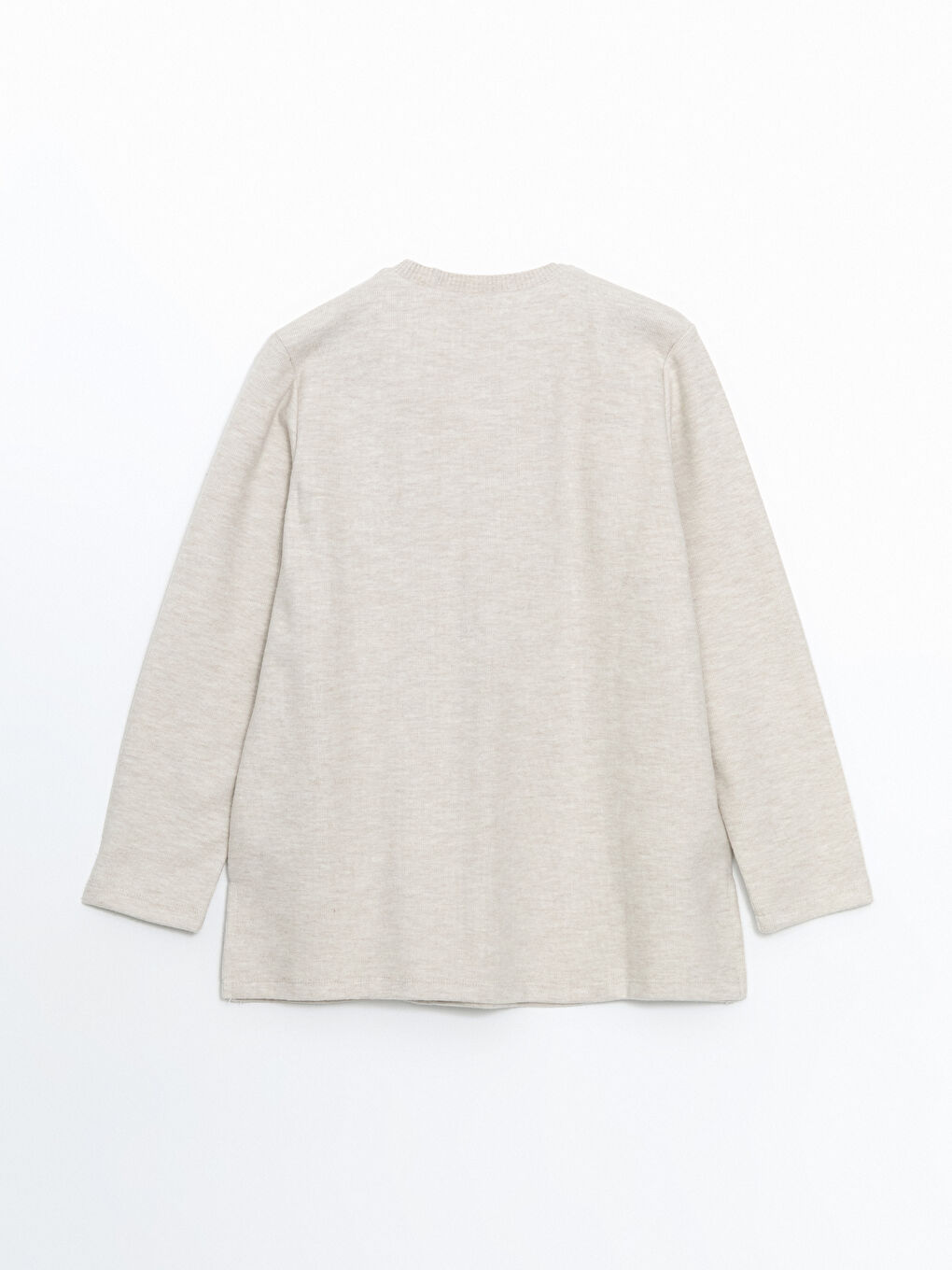 Bej Bisiklet Yaka Kadın Tunik-5