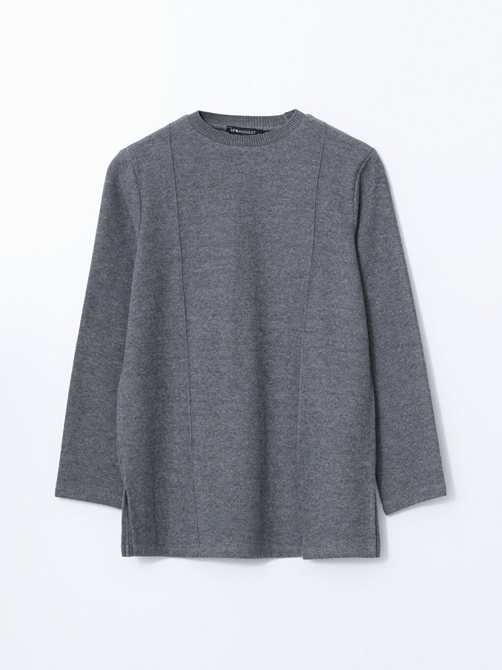 Antrasit Bisiklet Yaka Kadın Tunik-4