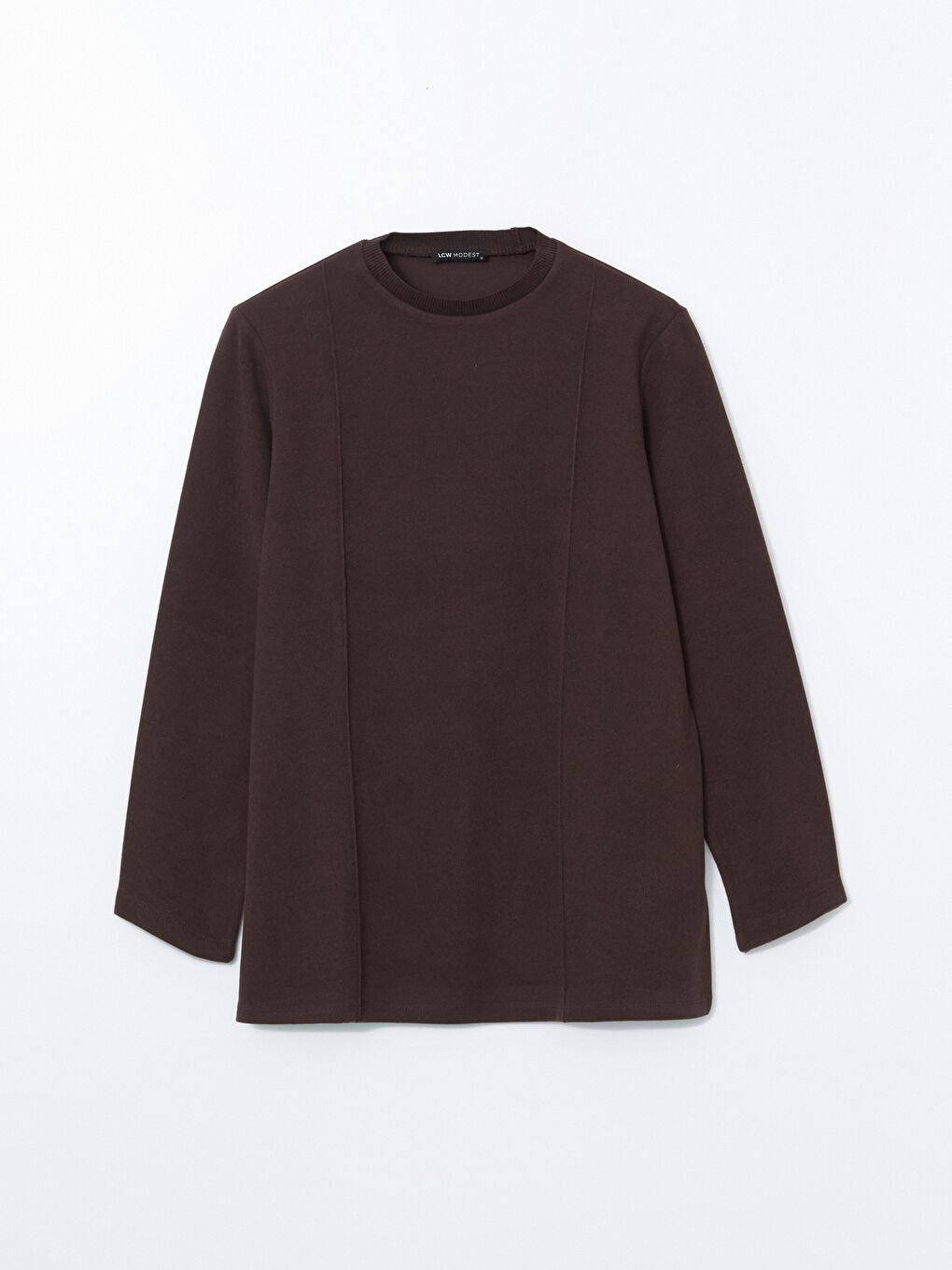 Kahverengi Bisiklet Yaka Kadın Tunik-4