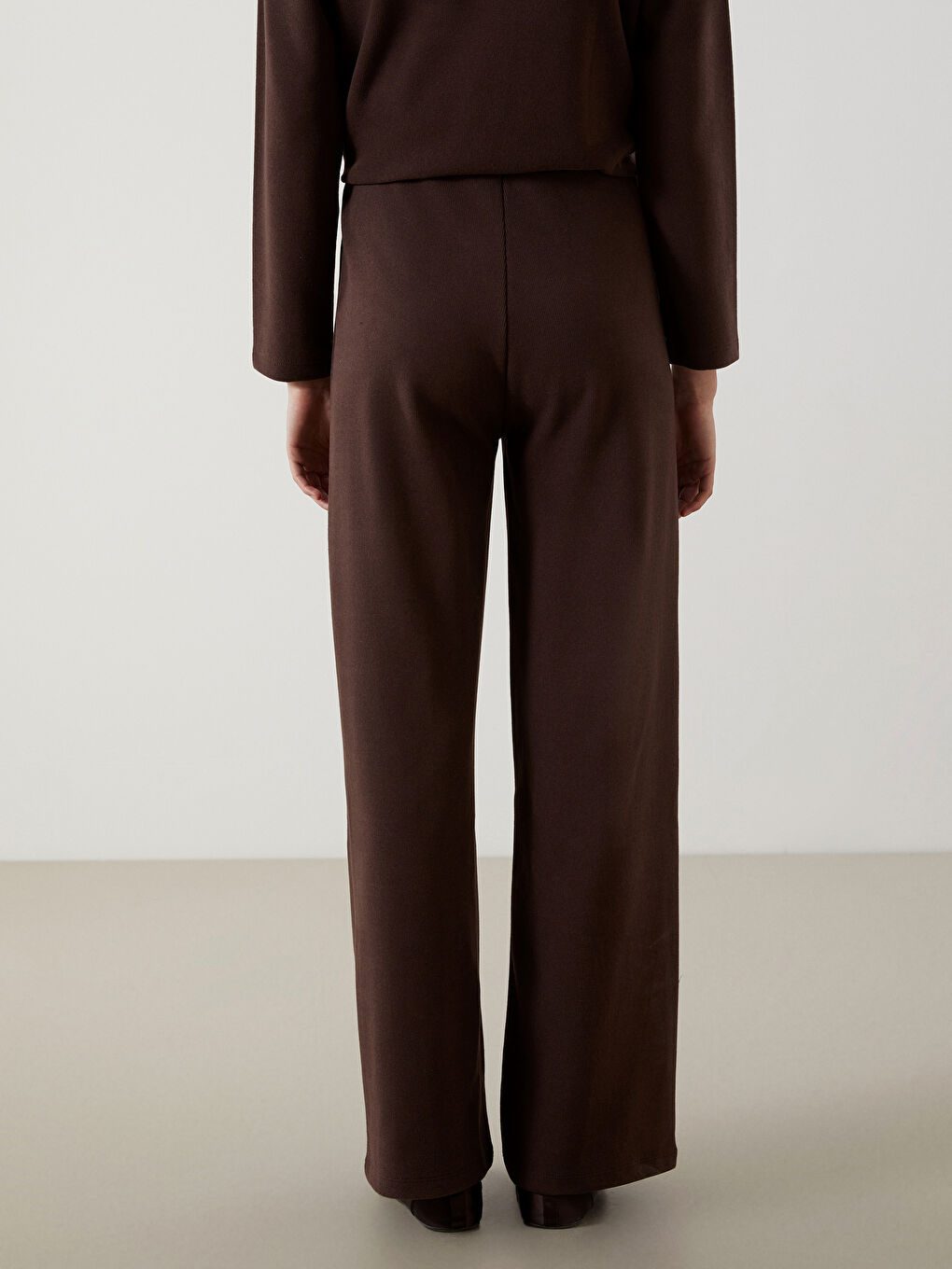 Wide Leg Women Trousers With Elastic Waist -S5LR27Z8-D2N
