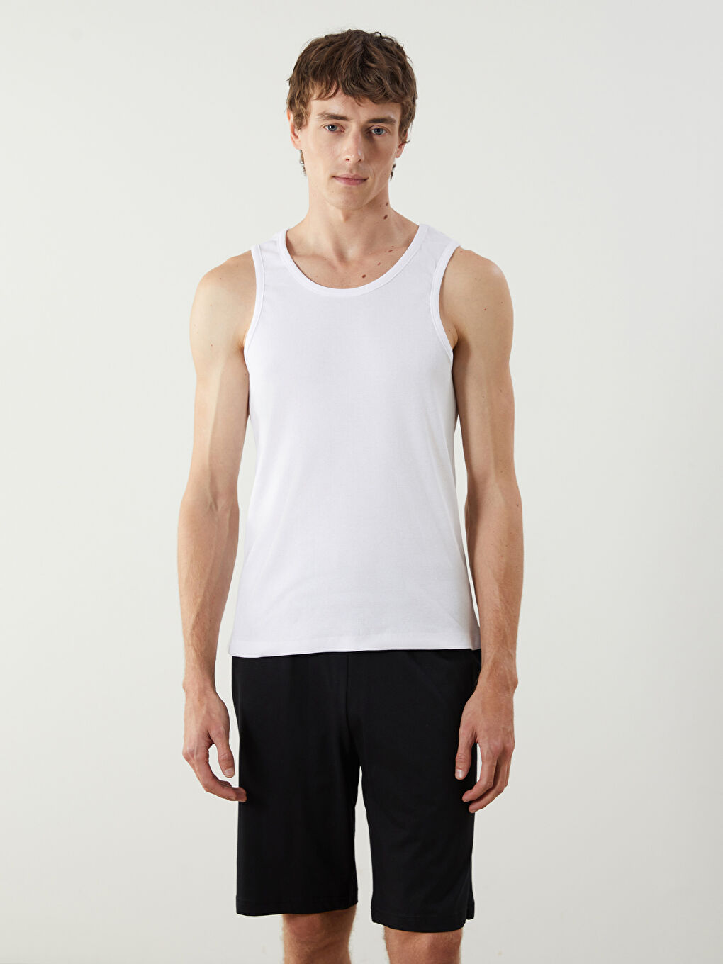 LC WAIKIKI U Neck Men's Ribbed Vest 2 Pack -W5AH59Z8-VC4