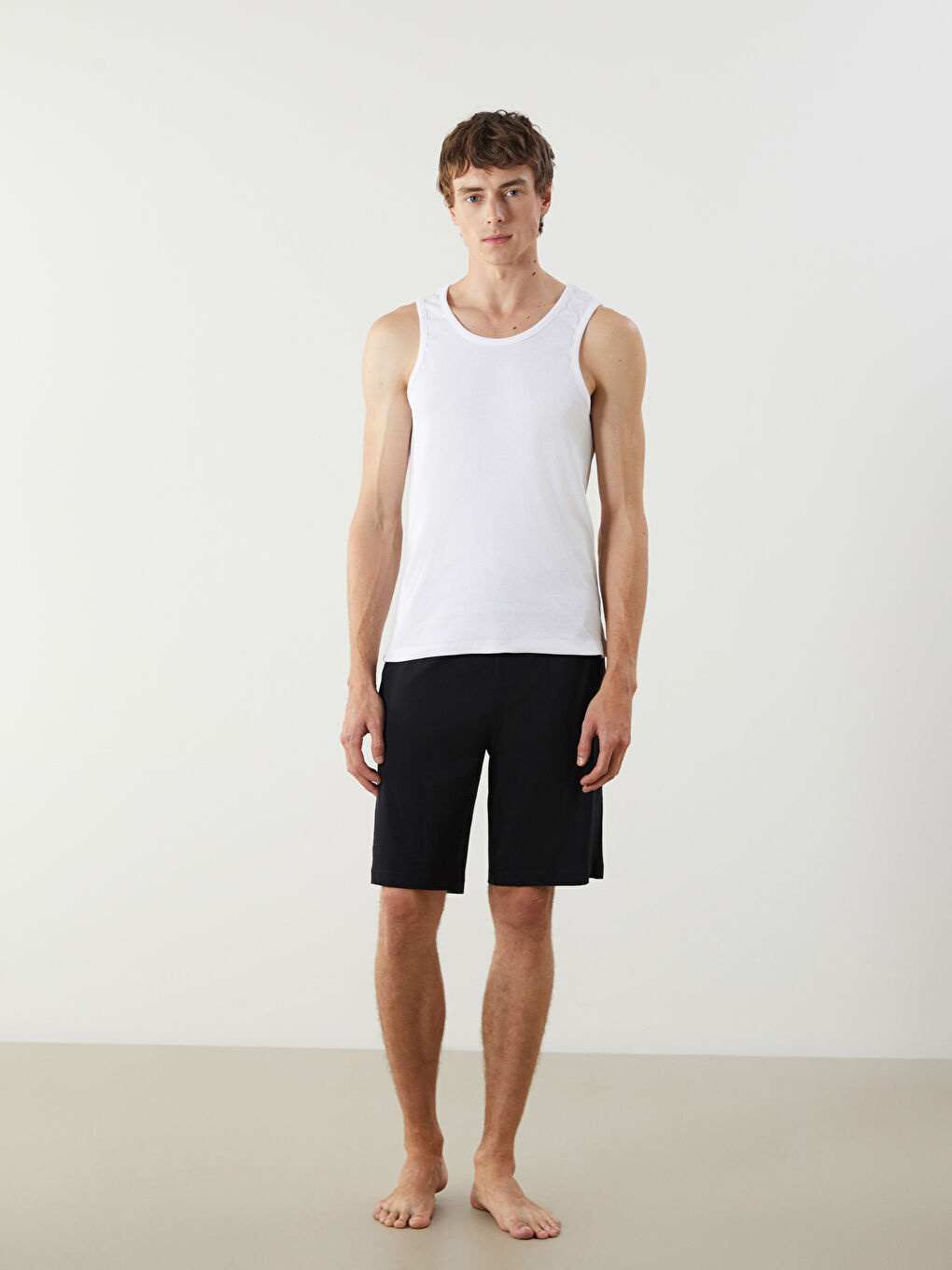 LC WAIKIKI U Neck Men's Ribbed Vest 2 Pack -W5AH59Z8-VC4