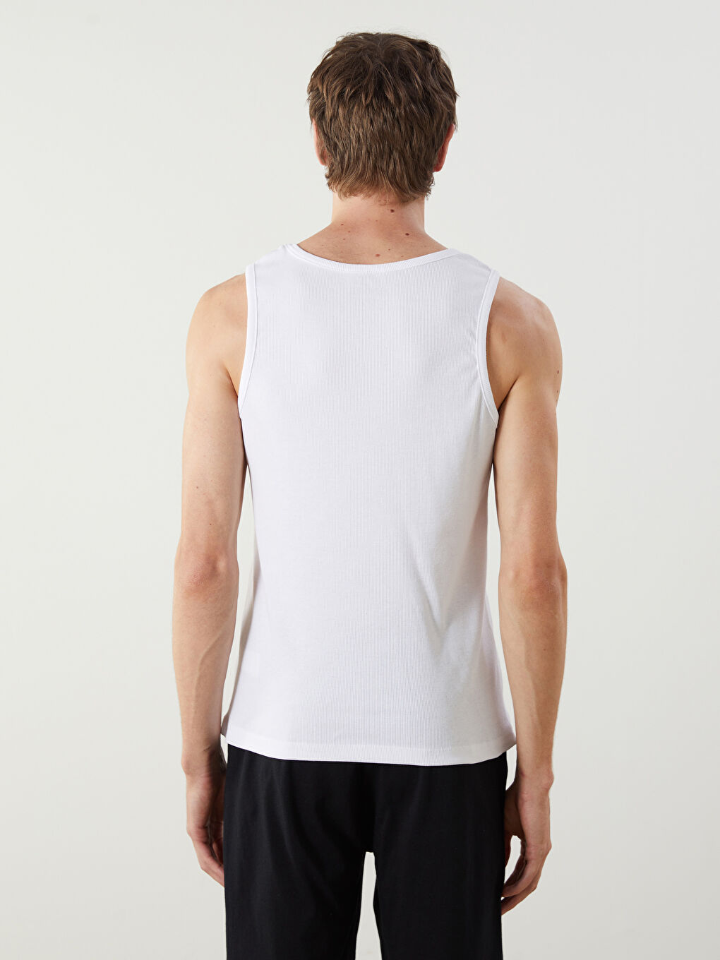 LC WAIKIKI U Neck Men's Ribbed Vest 2 Pack -W5AH59Z8-VC4