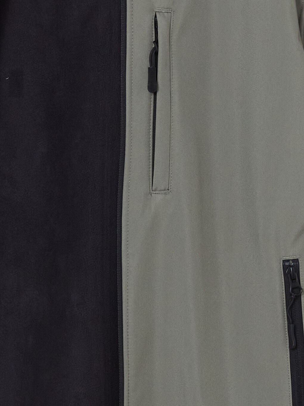 Haki Standart Kalıp Kapüşonlu Erkek Mont-6