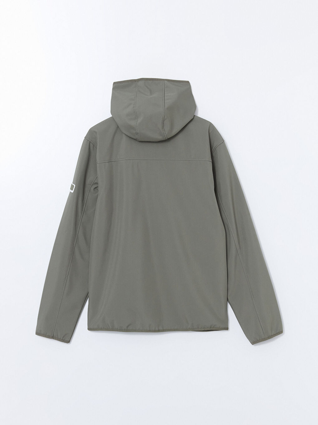 Haki Standart Kalıp Kapüşonlu Erkek Mont-7