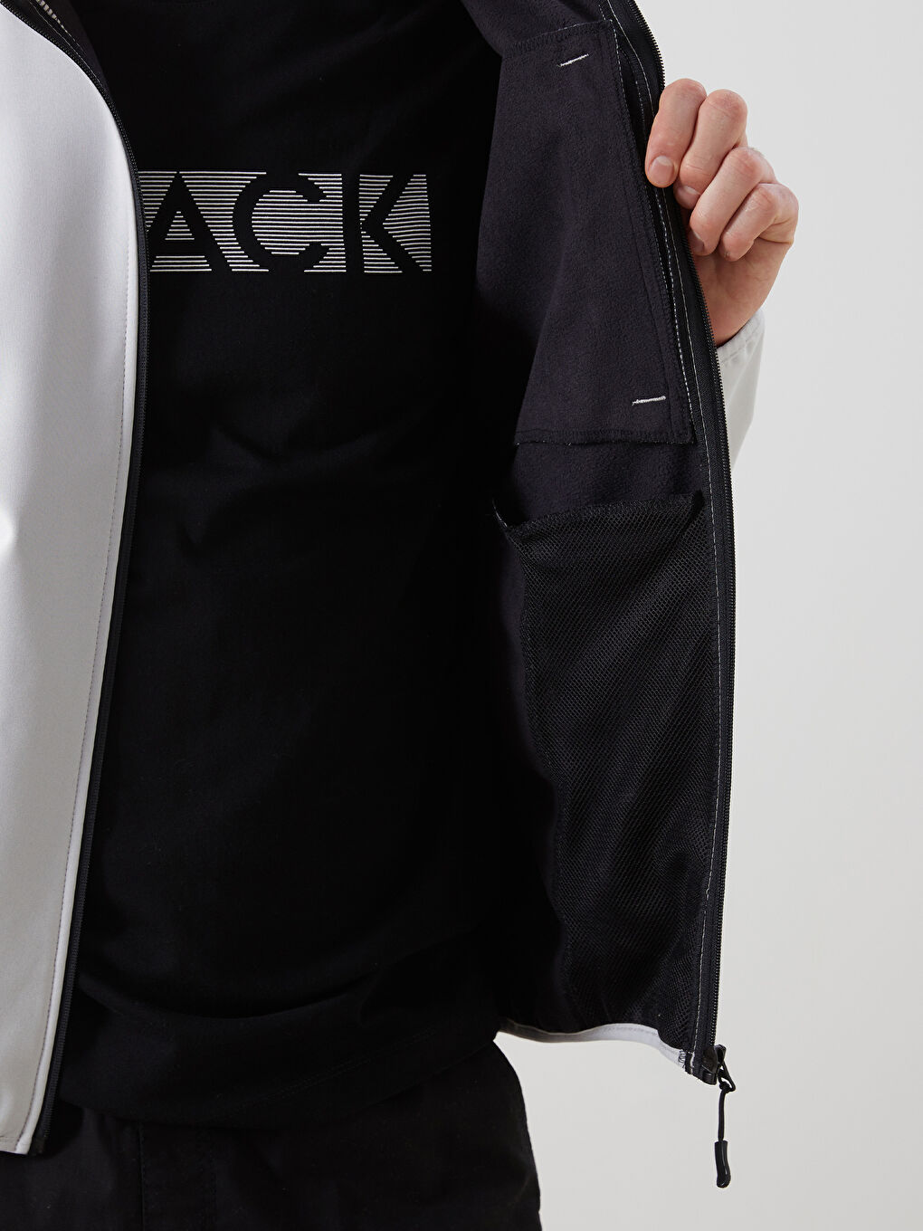 Gri Standart Kalıp Kapüşonlu Erkek Mont-3