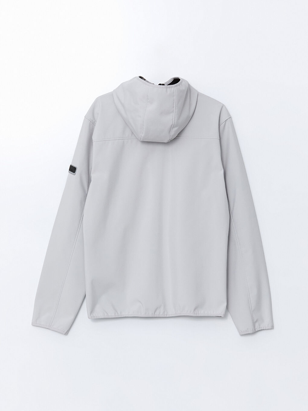 Gri Standart Kalıp Kapüşonlu Erkek Mont-7