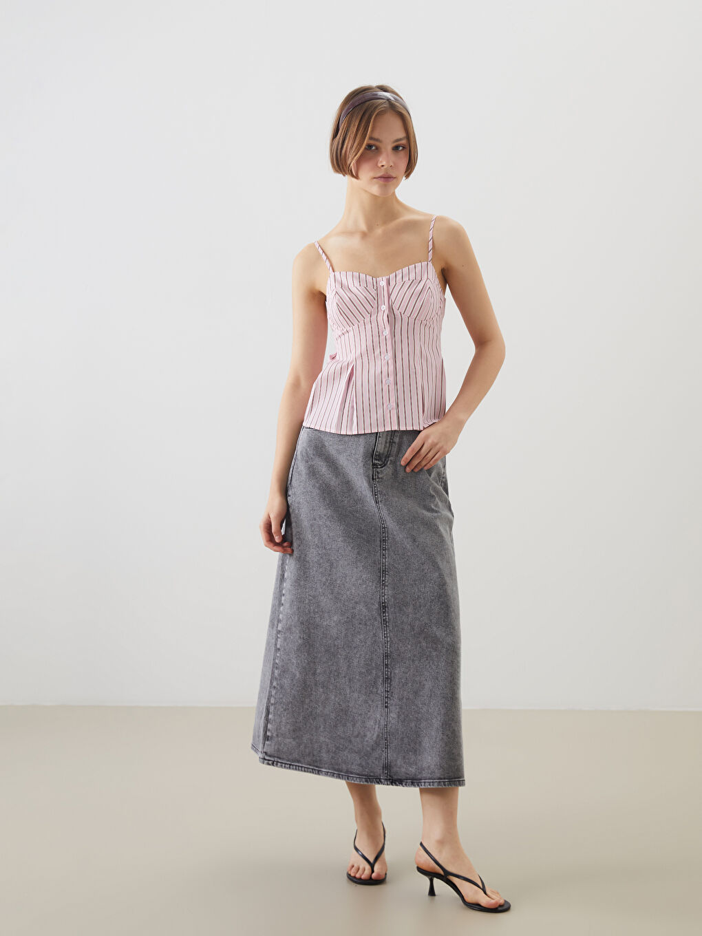 Regular Fit Denim Skirt -S5LS25Z8-CWF