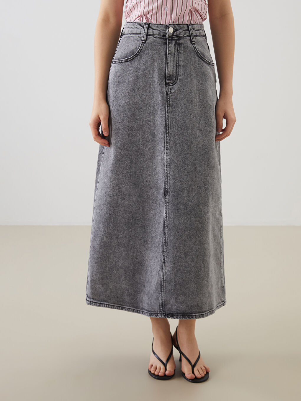 Regular Fit Denim Skirt -S5LS25Z8-CWF