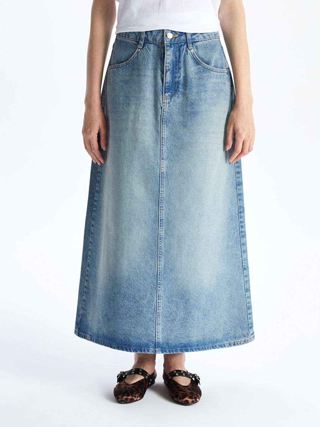 Woman BLUE Denim Skirt -S5LS25Z8-J0N