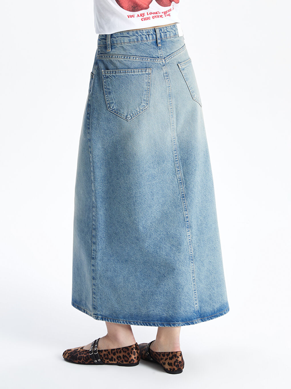 Woman BLUE Denim Skirt -S5LS25Z8-J0N