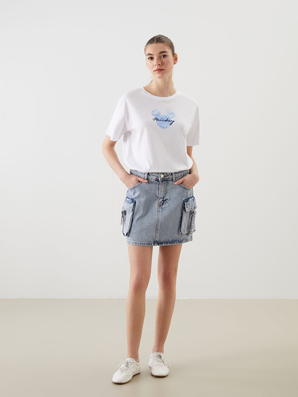 XSIDE Mavi Dar Fit Mini Jean Etek