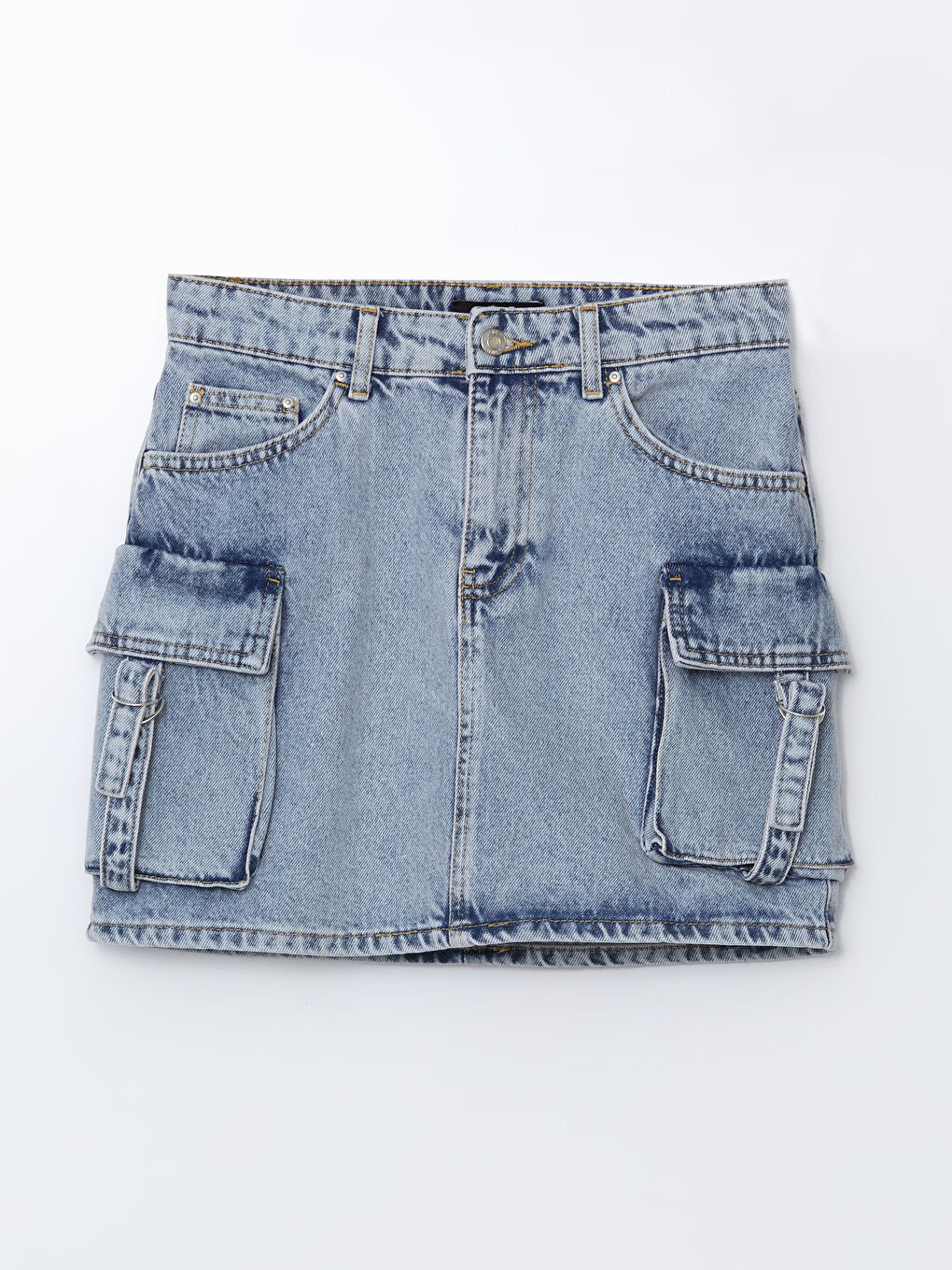 XSIDE Mavi Dar Fit Mini Jean Etek - 4