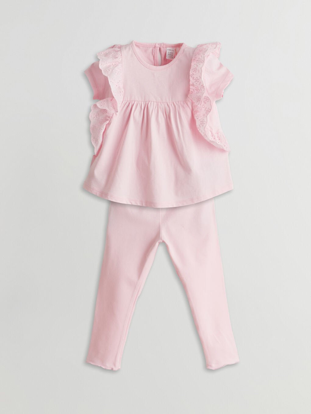 Crew Neck Basic Girls Blouse And Leggings Set Of 2 -S5LS34Z1-FWJ
