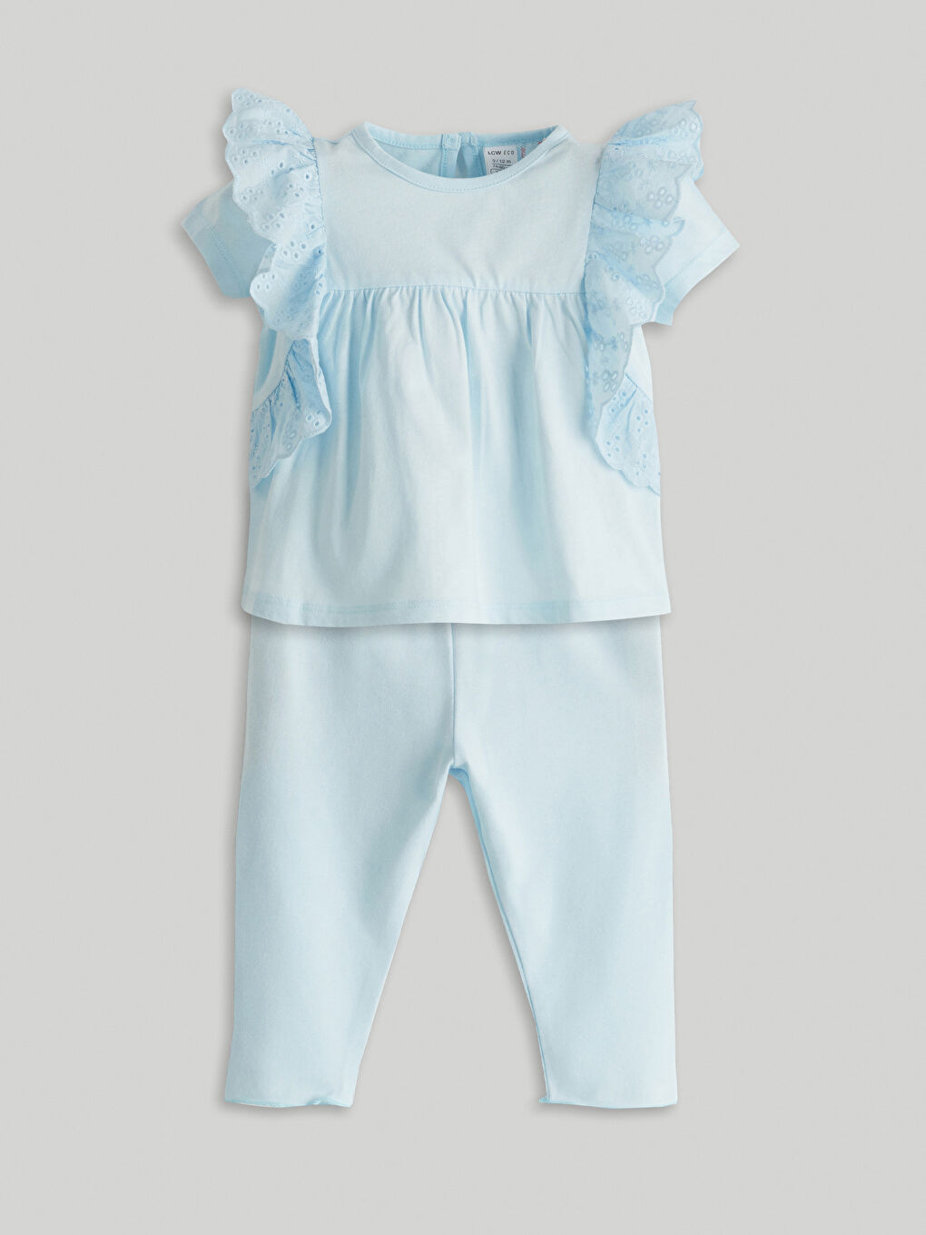 Crew Neck Basic Girls Blouse And Leggings Set Of 2 -S5LS34Z1-QXE
