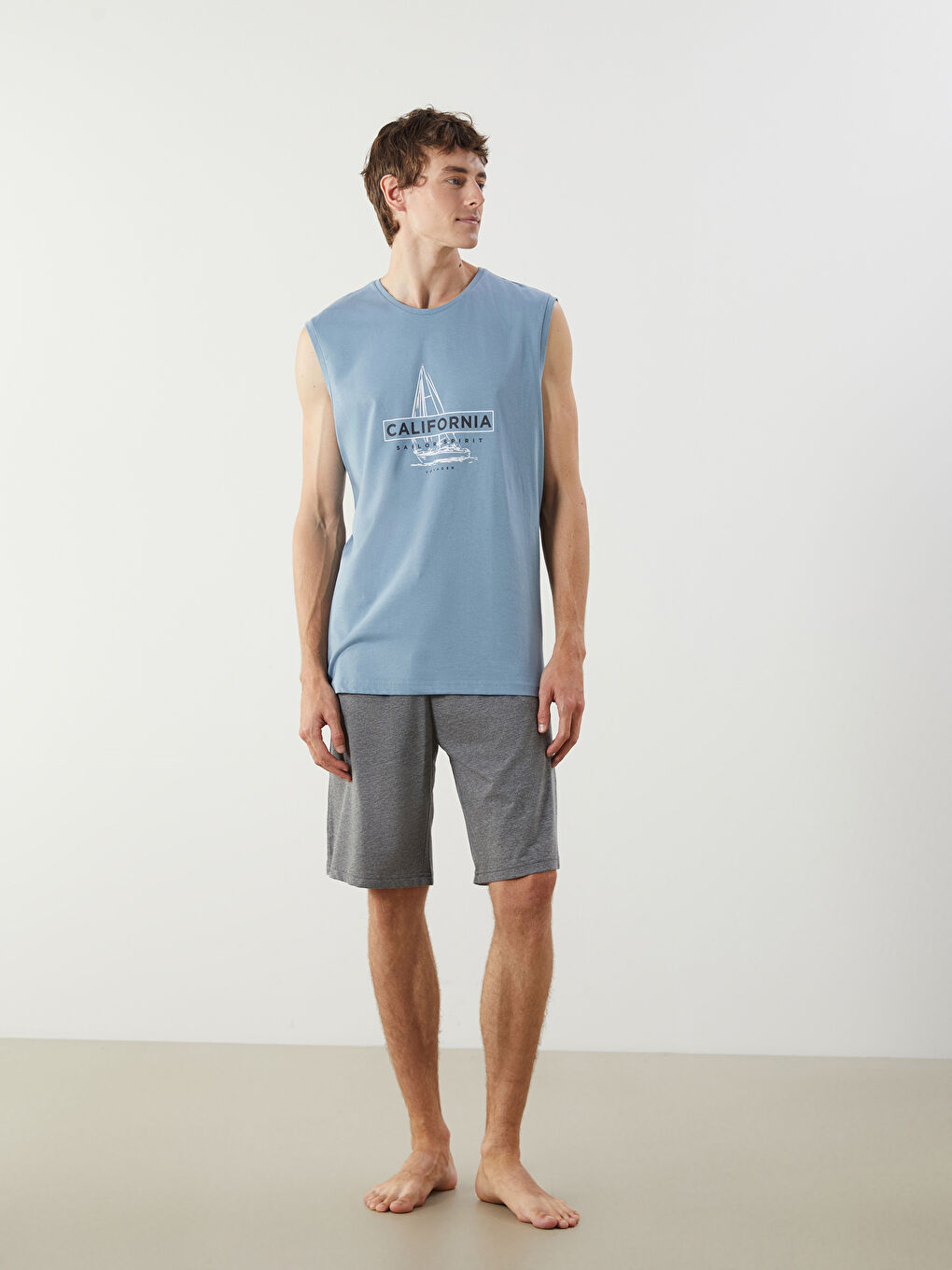 Regular Fit Men's Short Pyjama Set -S5LS37Z8-R0V