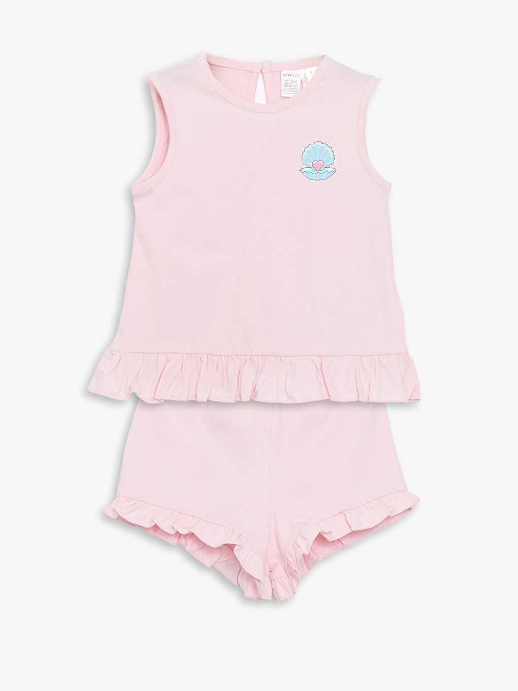 Crew Neck Baby Girl'S Blouse And Shorts 2-Pack -S5LS41Z1-QWP
