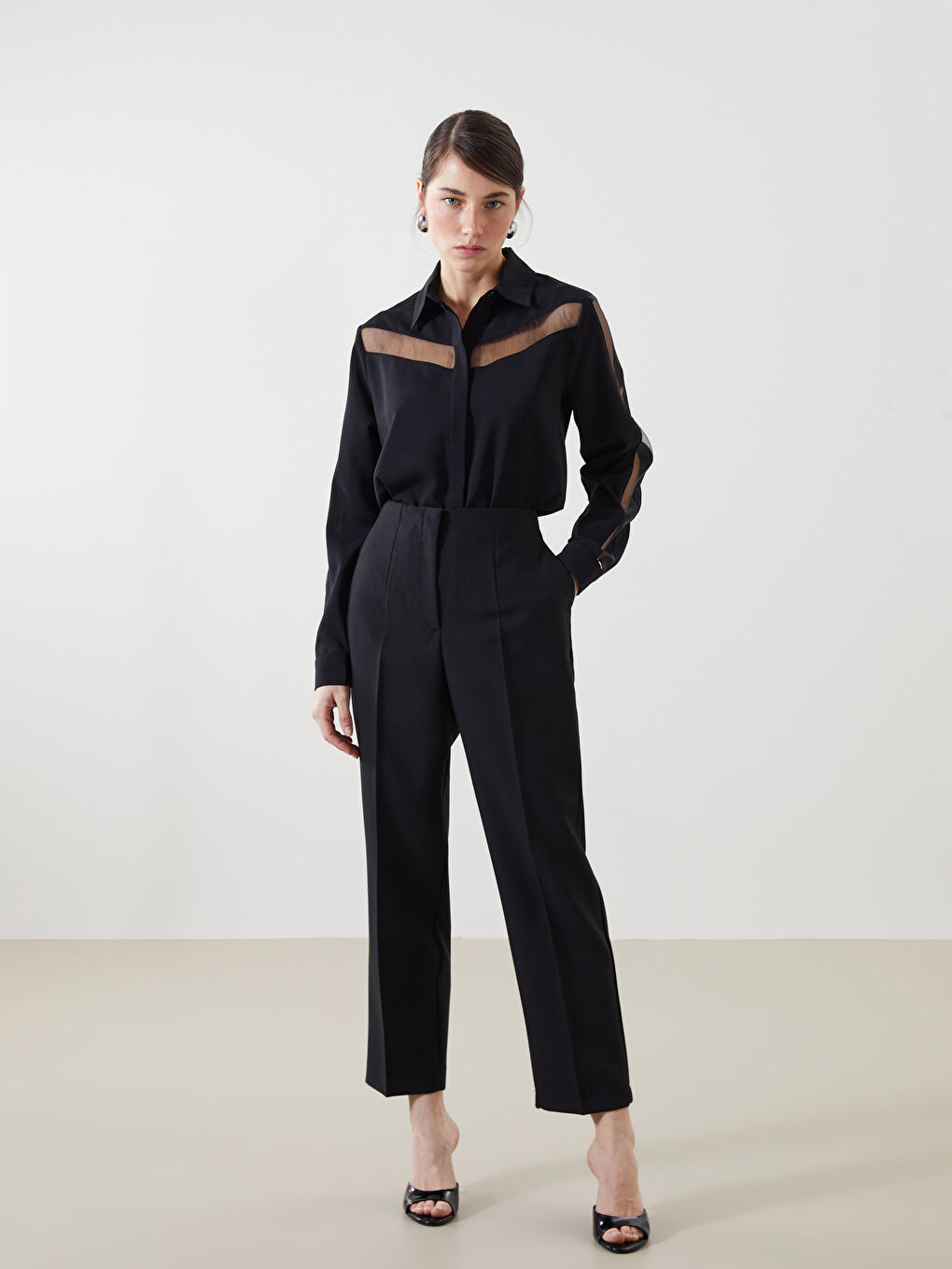 Elasticated Waist Women's Trousers -S5LS47Z8-CVL