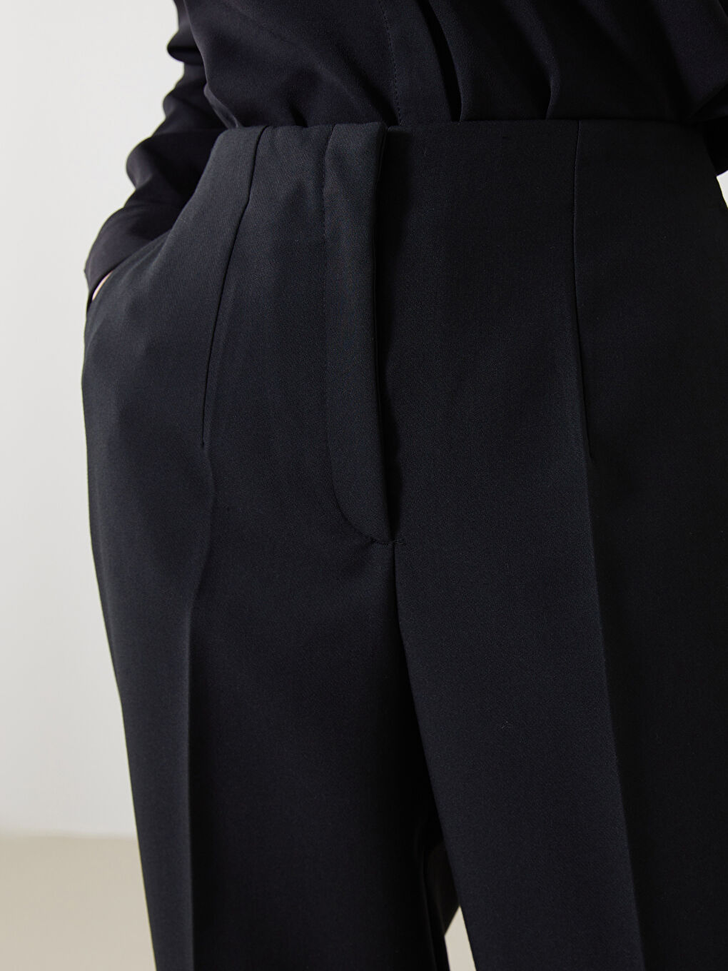 Elasticated Waist Women's Trousers -S5LS47Z8-CVL