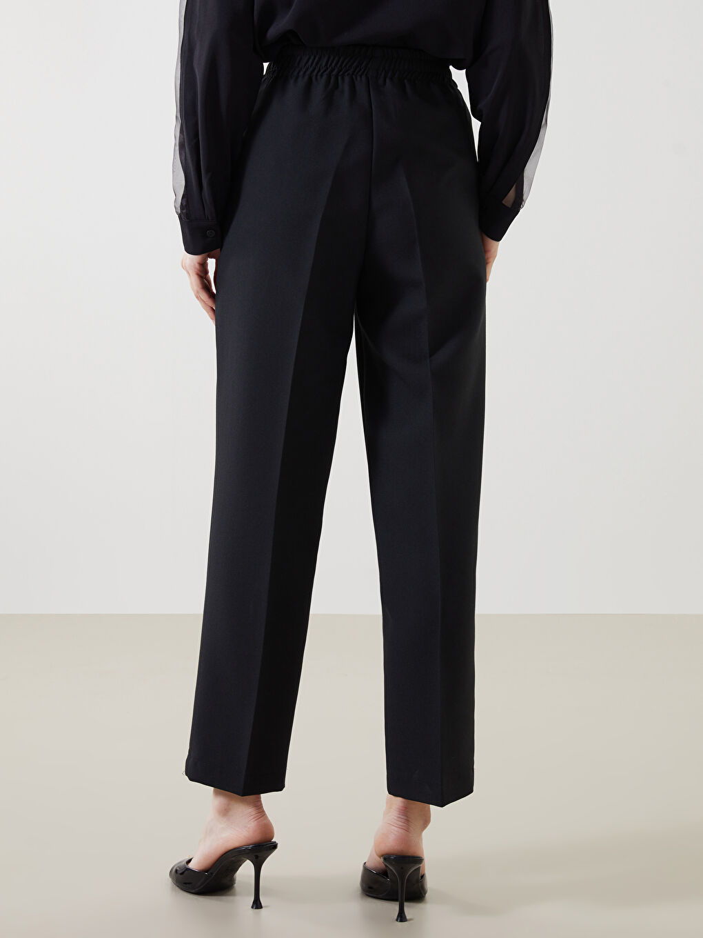Elasticated Waist Women's Trousers -S5LS47Z8-CVL