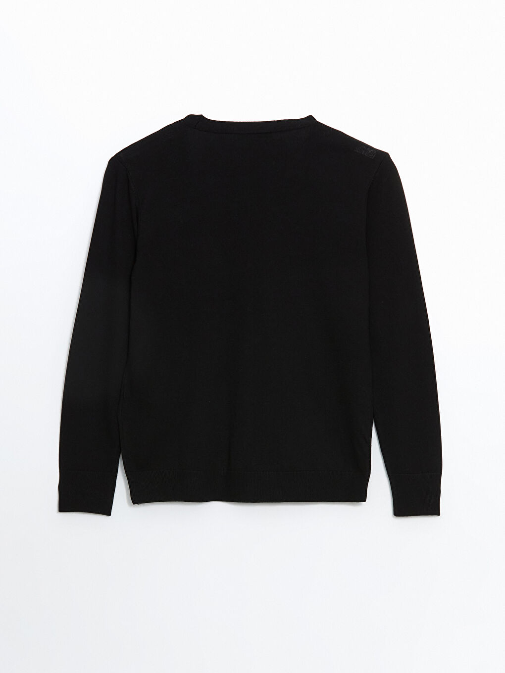 Siyah V Yaka Kadın Triko Hırka-5