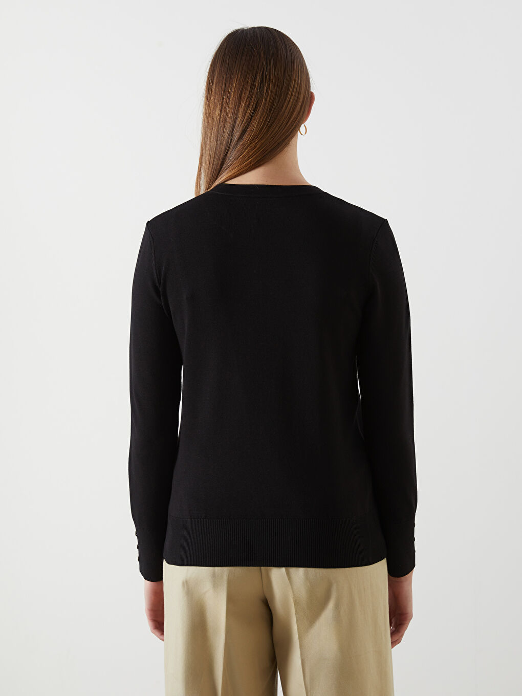 Crew Neck Women's Knitwear Sweater -S5LS53Z8-CVL