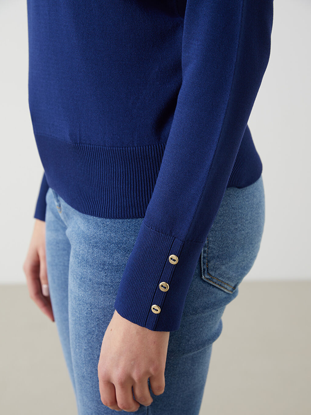 Crew Neck Women's Knitwear Sweater -S5LS53Z8-YFM