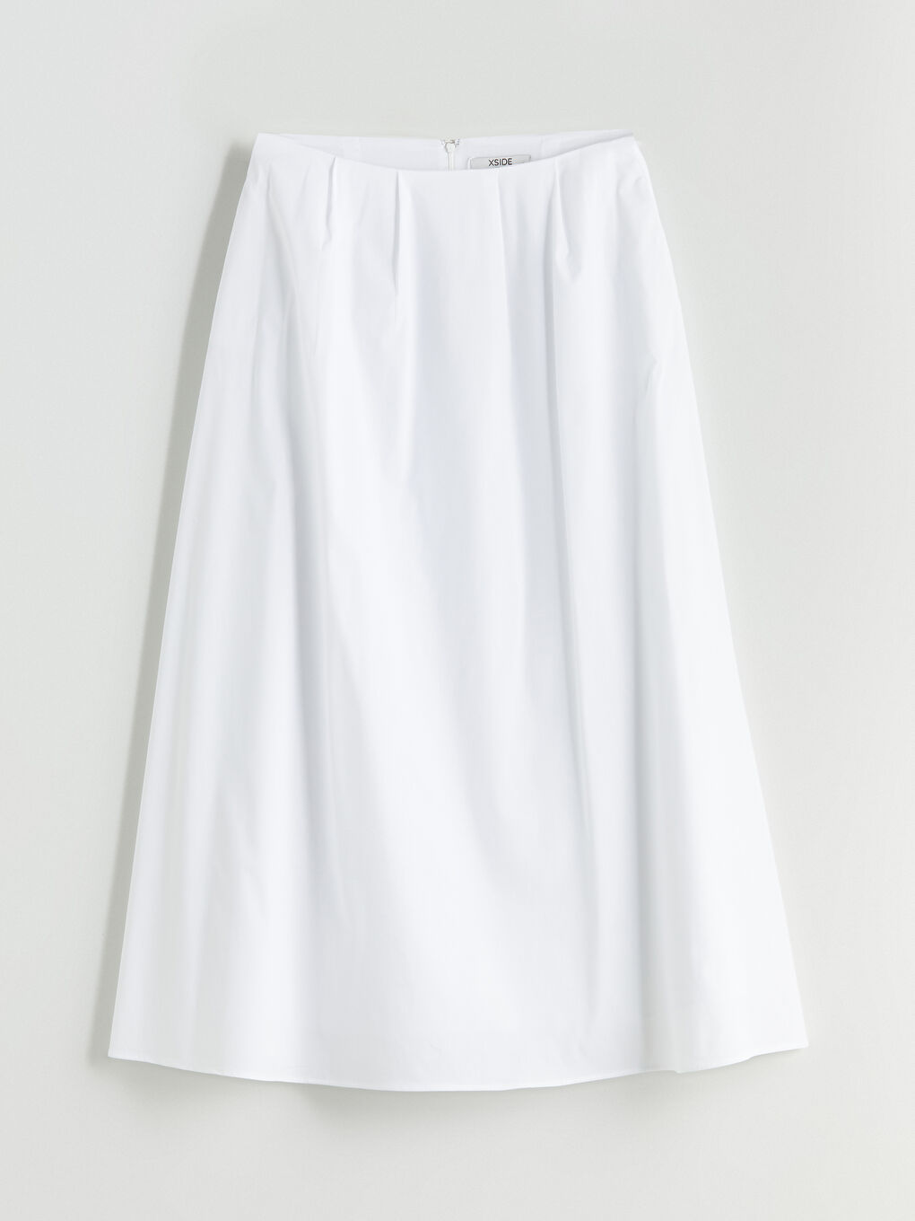 Zippered Waist Poplin Skirt -S5LS84Z8-Q6K