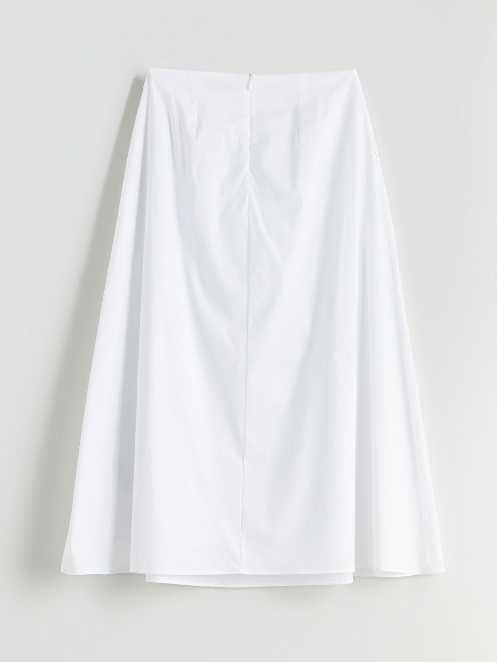 Zippered Waist Poplin Skirt -S5LS84Z8-Q6K